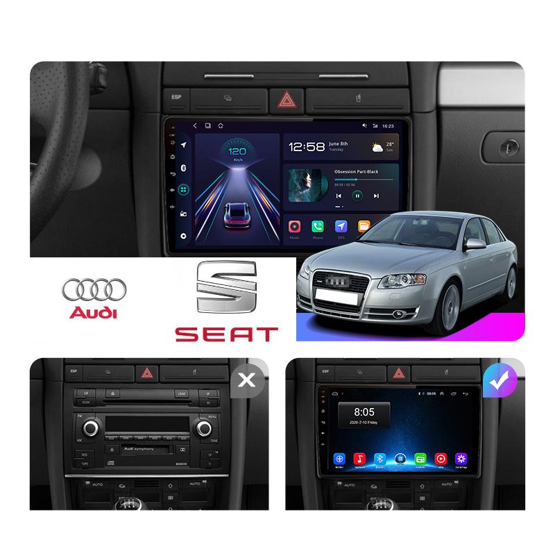 Pantalla Audi A4 2000-2009, Seat Exeo - pantalla táctil con navegador GPS