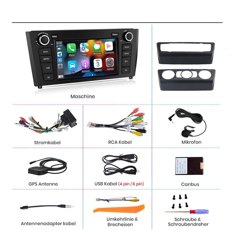 Pantalla BMW 1 Series E87 E88 E82 E81 2004 - 2012 - pantalla táctil con navegador GPS