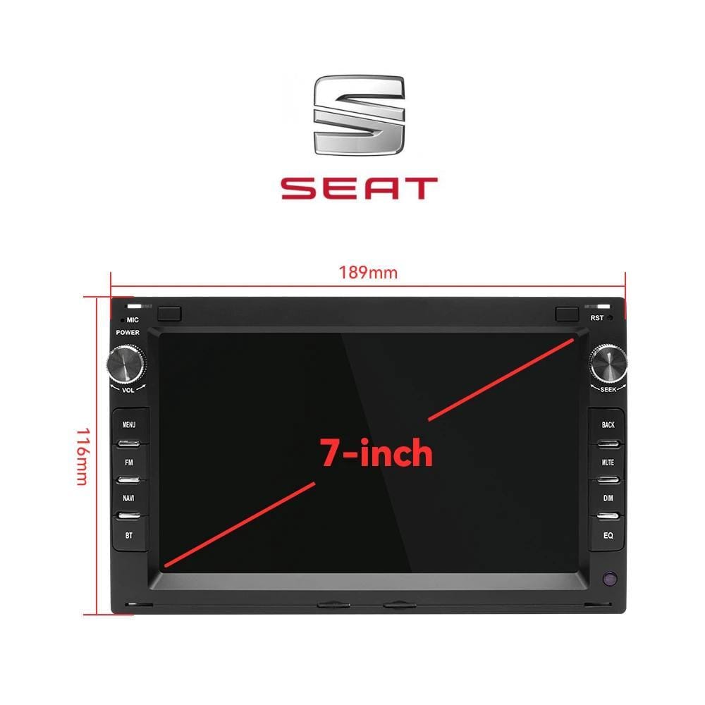 Pantalla Android 7 pulgadas para Seat Ibiza 6L (2002-2008) con CarPlay, GPS y Bluetooth