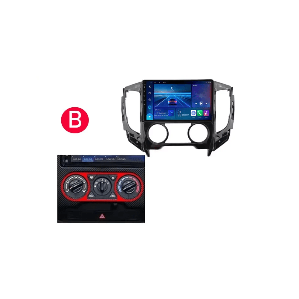 Radio Mitsubishi Montero Sport 3 / L200 2015 - 2019 - pantalla instalada en el coche