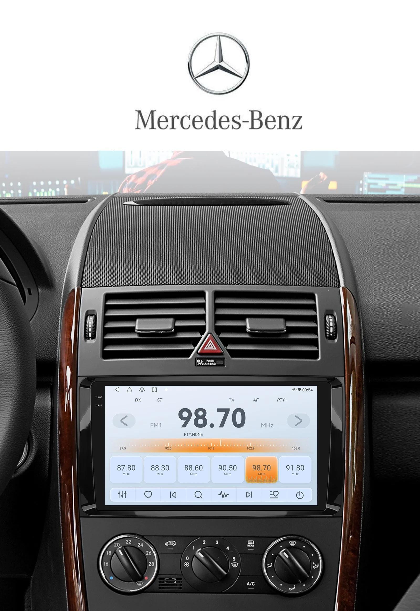 Pantalla Mercedes Benz Clase B W245 + Carplay / AndroidAuto - pantalla táctil con navegador GPS