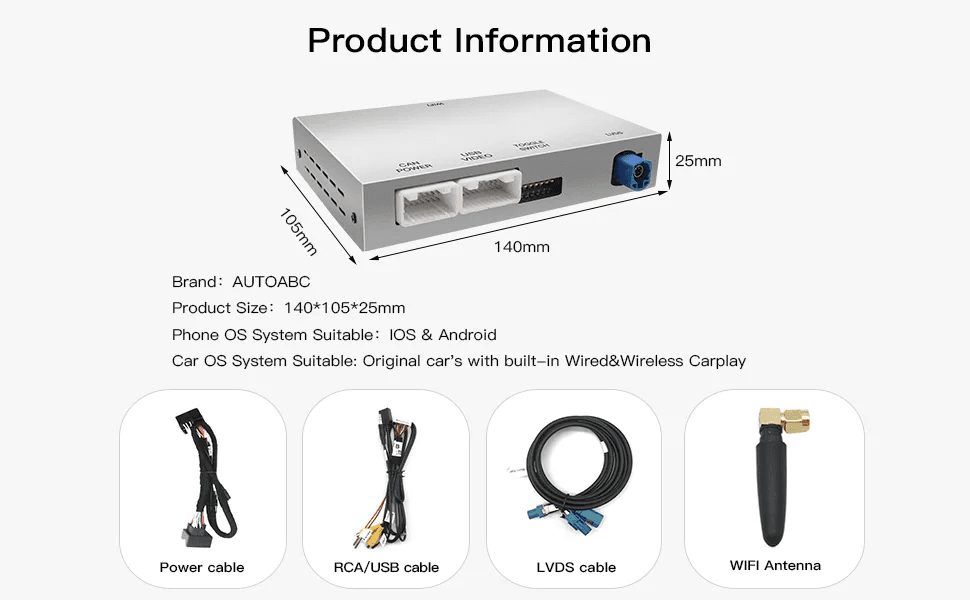Adaptador integrador Carplay & AndroidAuto Citroen C4 Picasso - detalle del conector